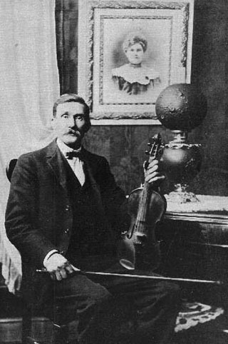 Black and white photgraph of Musician Jesse Bryant of Company H  in a civilian suit, taken well after the Civil War, restored image